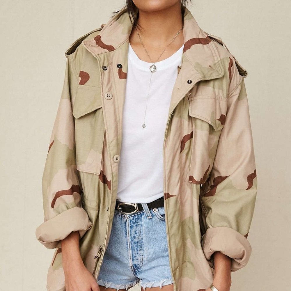 Urban Renewal Vintage Desert Camo Utility Jacket
